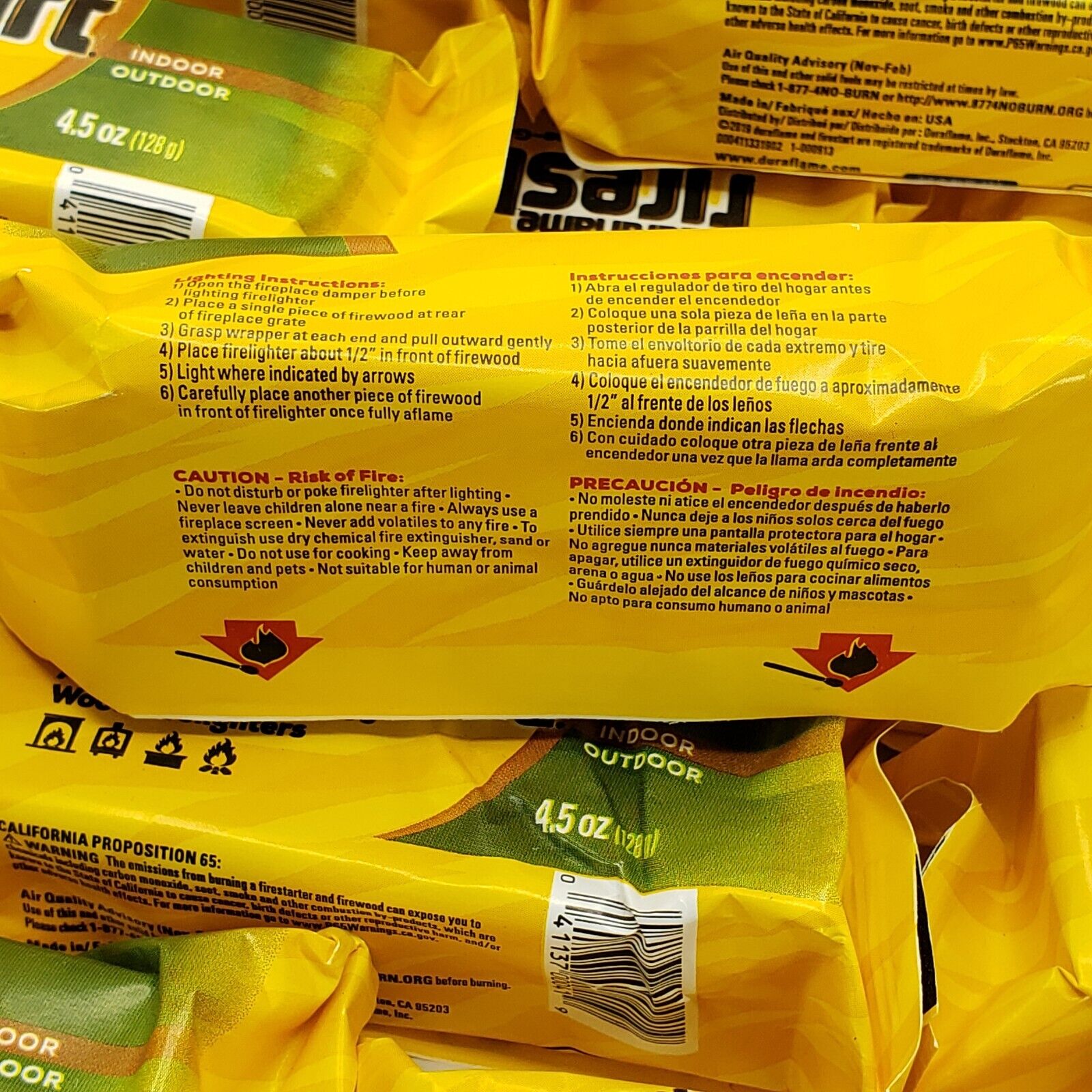 32 PACK DURAFLAME FIRESTART FIRE LOG STARTER FIRELIGHTER WOODSTOVE  In / Outdoor - Fresh Stock Dated January 2026