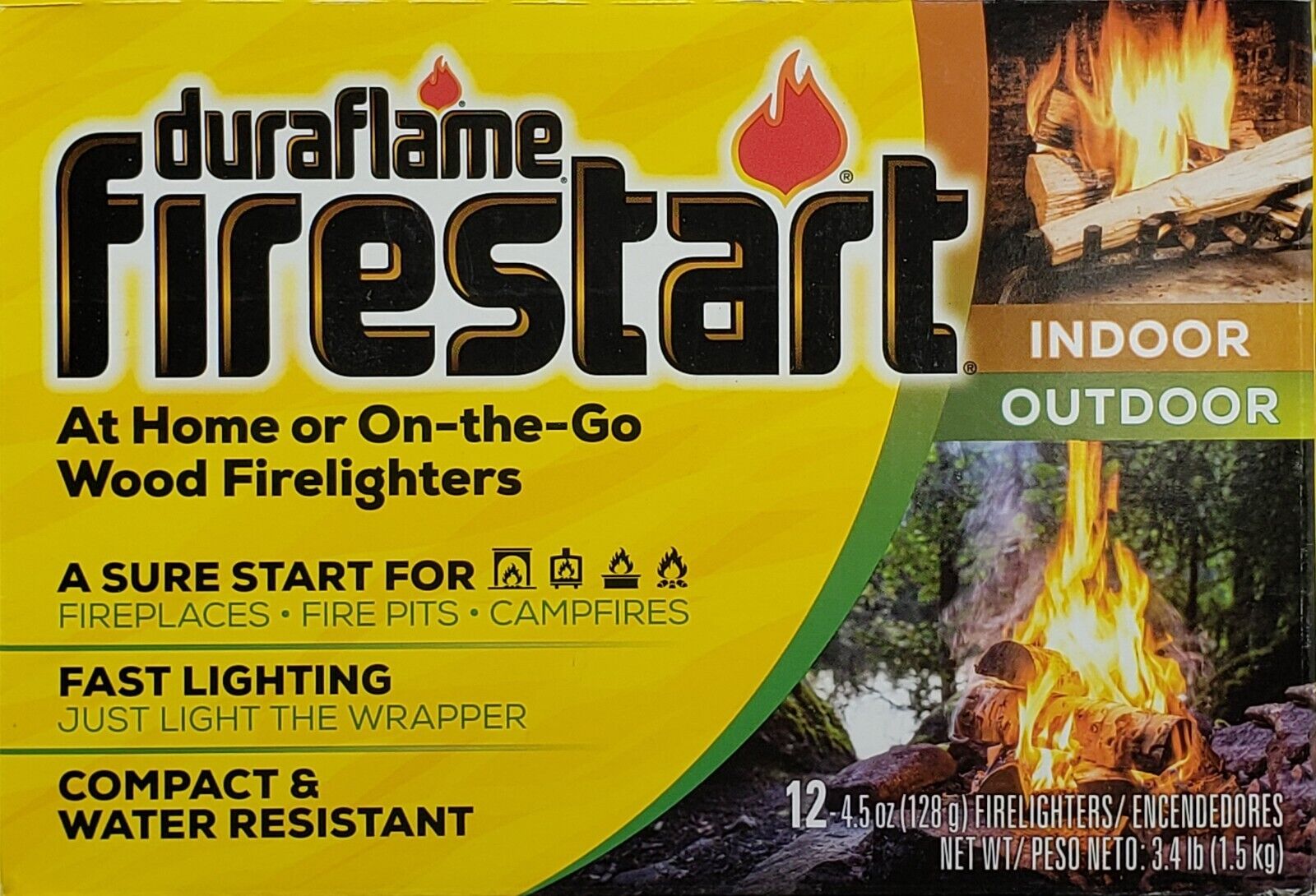 32 PACK DURAFLAME FIRESTART FIRE LOG STARTER FIRELIGHTER WOODSTOVE  In / Outdoor - Fresh Stock Dated January 2026