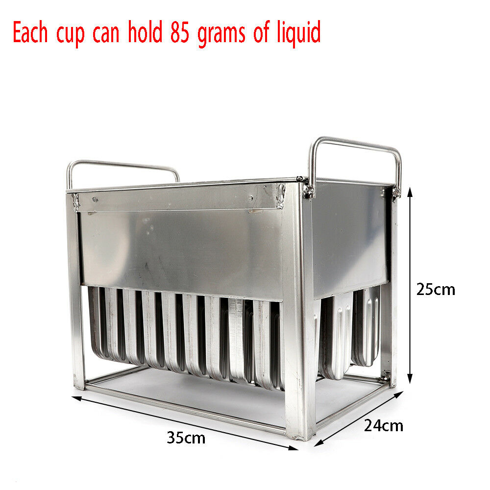 Stainless Steel Ice Pop Molds Ice Cream Ice Lolly Popsicle Stick Holder Maker 30 - Fresh Stock Dated February 2026