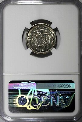 DOMINICAN REPUBLIC 1984 MO 5 Centavos NGC MS65 Sanchez and Mella KM# 59 (15) - Fresh Stock Dated December 2025