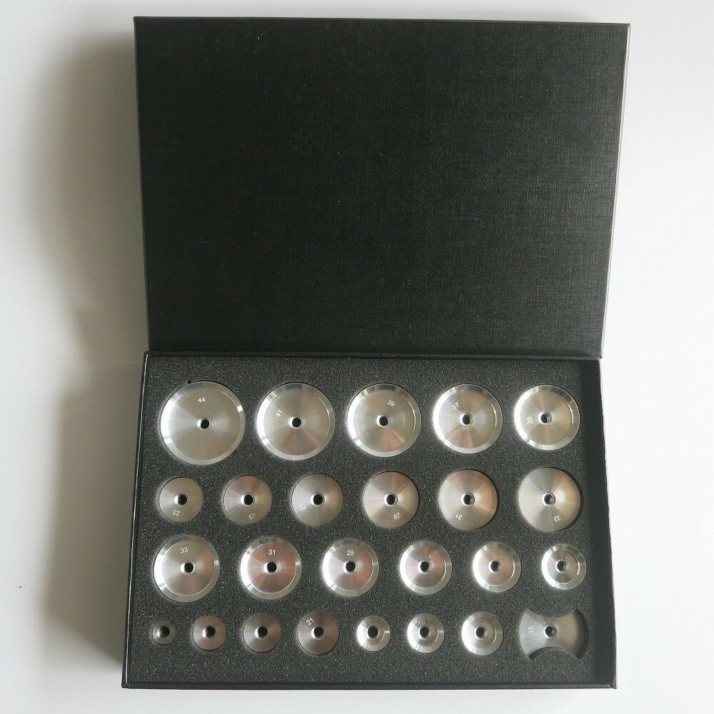 Set of Premium 10mm-44mm Aluminium Watch Case Press Die 25PCS for Watch Repair - Fresh Stock Dated December 2025