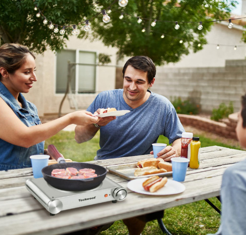 Techwood Hot Plate Single Burner for Cooking - Fresh Stock Dated February 2026