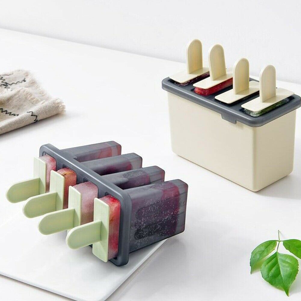Frozen Popsicle Molds Ice Cream Pop Maker Freezer Sticks with Trays Fruit Summer - Fresh Stock Dated January 2026
