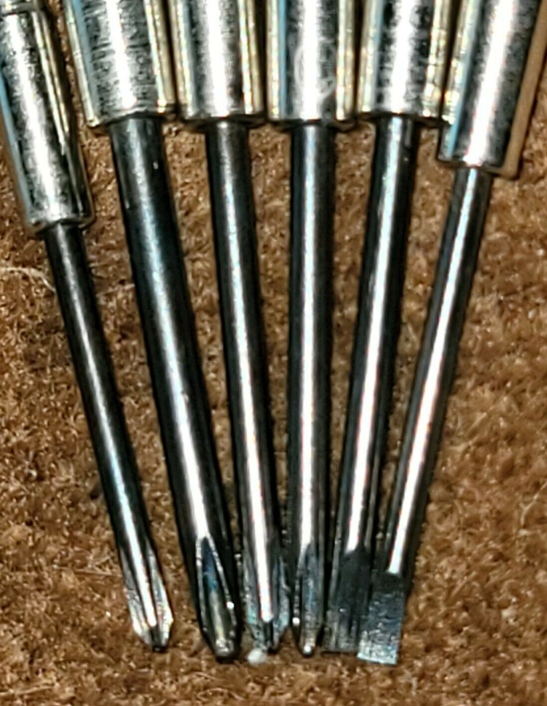 EURO TOOL Vintage 6 Pc Screwdriver Set Mini Delta 2 Slotted 4 Phillips W GER NOS - Fresh Stock Dated December 2025