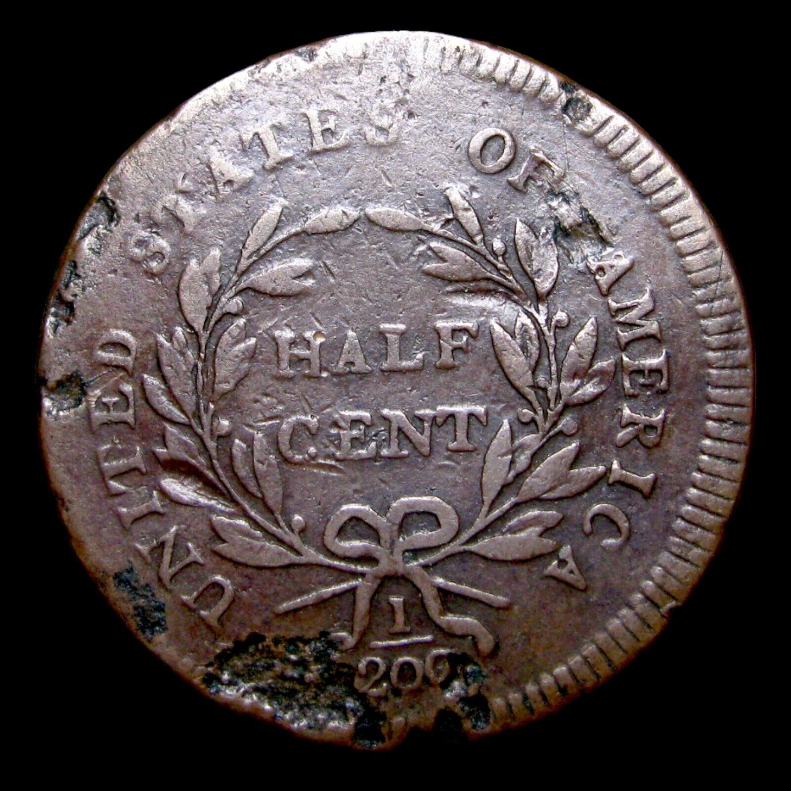 1795 Plain Edge Liberty Cap Half Cent 1/2 Penny  -  Nice Details Coin ---- #431F - Fresh Stock Dated December 2025