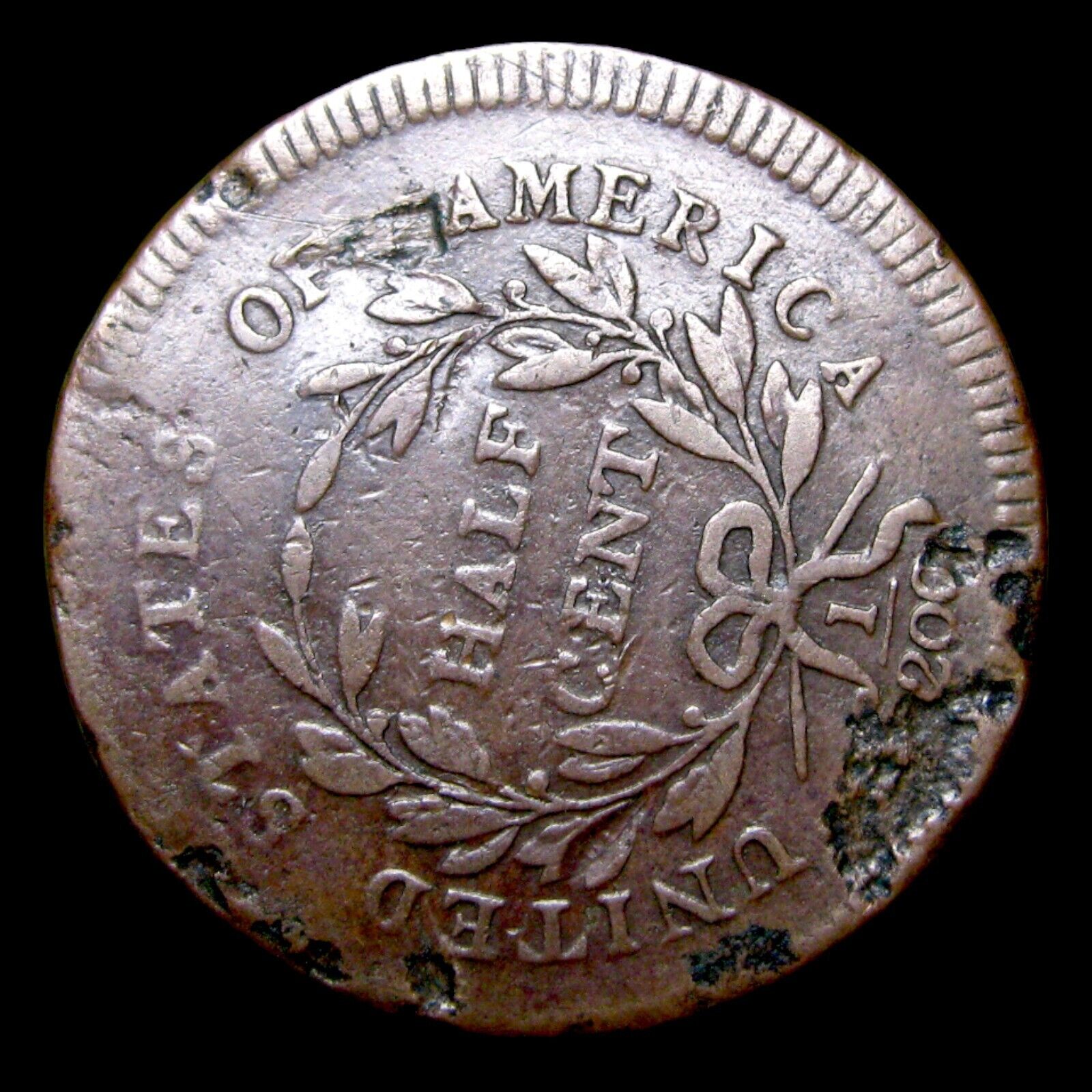 1795 Plain Edge Liberty Cap Half Cent 1/2 Penny  -  Nice Details Coin ---- #431F - Fresh Stock Dated December 2025