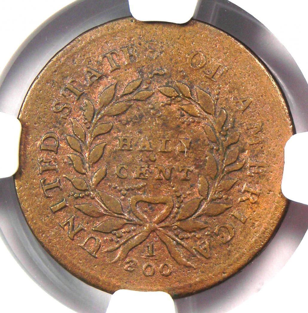 1793 Liberty Cap Flowing Hair Half Cent 1/2C - NGC VF Detail - Rare Coin! - Fresh Stock Dated December 2025