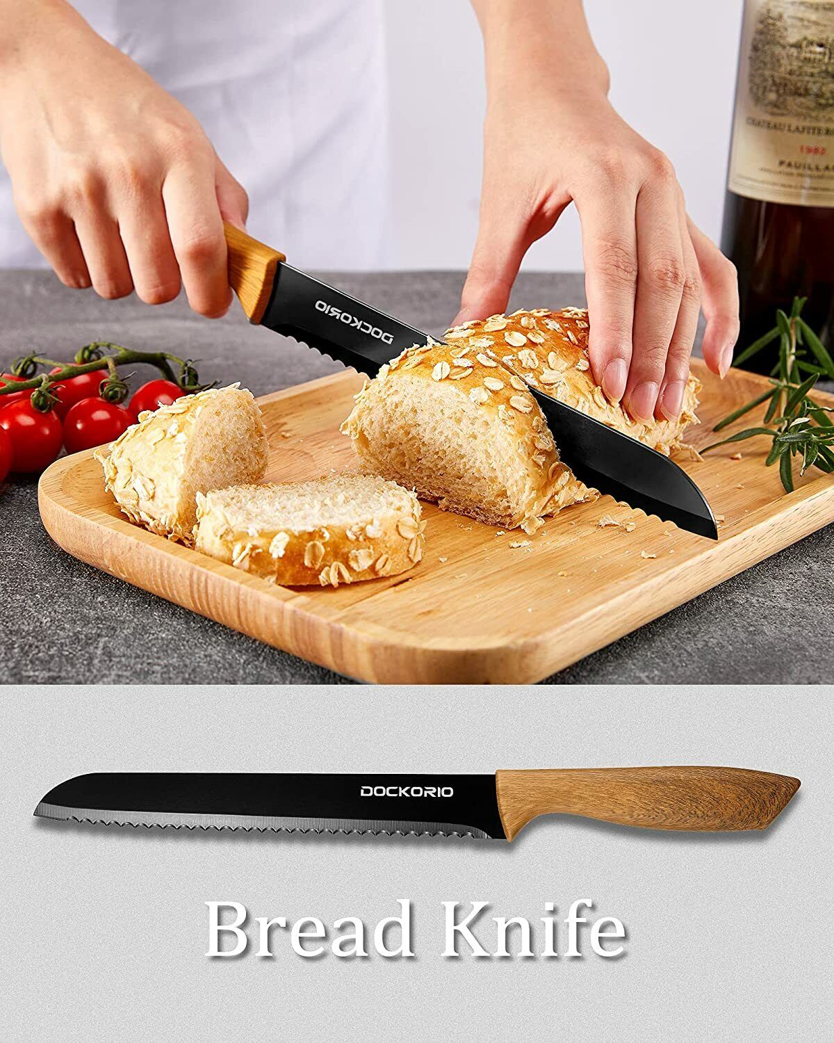 Knife Set, 19-Piece Kitchen Knife Set with High Carbon Stainless Steel Sharp - Fresh Stock Dated February 2026