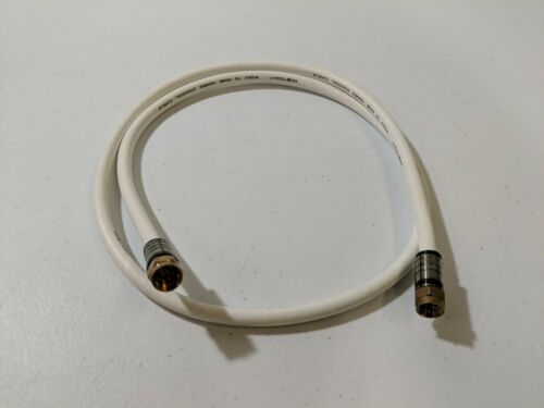 CE Tech 3ft RG6U Coaxial F Male Cable White 18AWG 75OHM For Internet Or Cable TV - Fresh Stock Dated December 2025