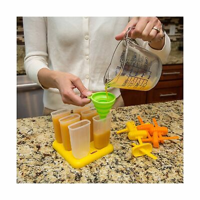Lebice Popsicle Molds Set - BPA Free - 6 Ice Pop Makers + 1 Silicone Lid + Si... - Fresh Stock Dated February 2026