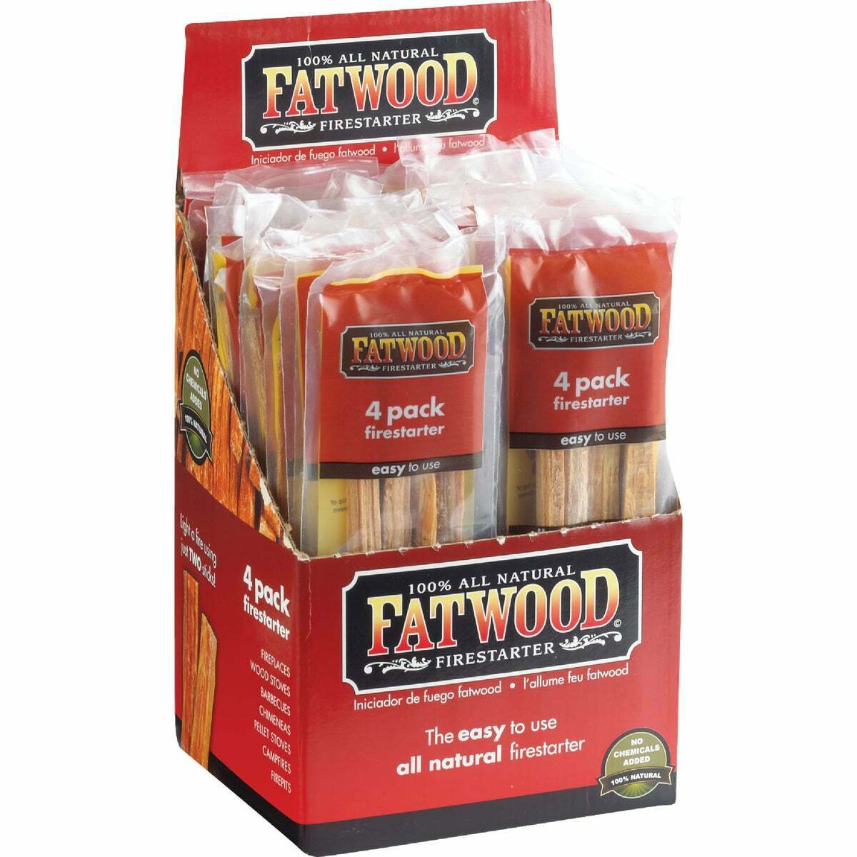 Fatwood Fire Starter, (26-Pack) Display Box 9900 - Fresh Stock Dated January 2026