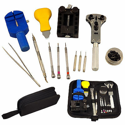13 pc Watch Repair Tool Kit Zip Case Battery Opener Link Pin Remover Screwdriver - Fresh Stock Dated December 2025