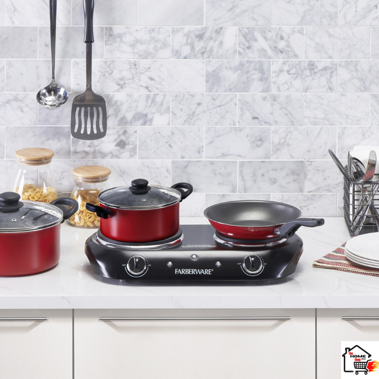 Cocina Eléctrica De 2 Hornillas Estufa Portátil Para Cocinar A Donde Vayas 1800W - Fresh Stock Dated February 2026