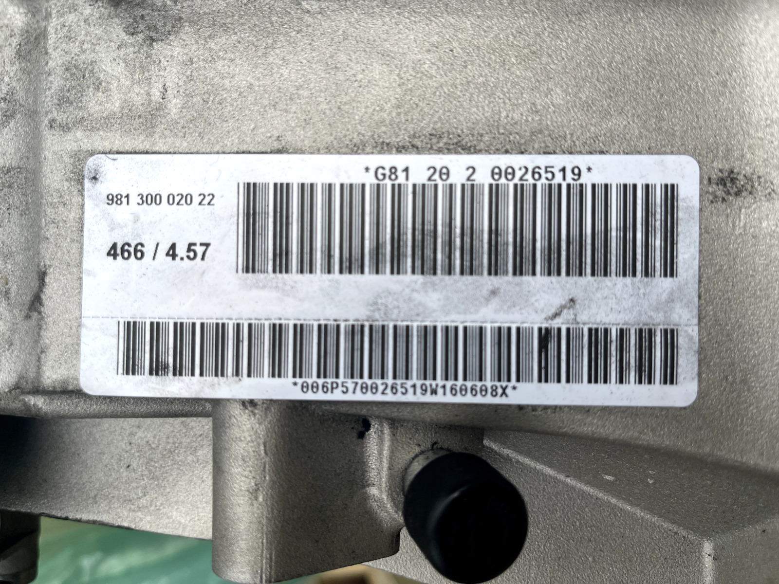 Porsche GT4 981 transmission 6 speed LSD 5K miles - Fresh Stock Dated December 2025