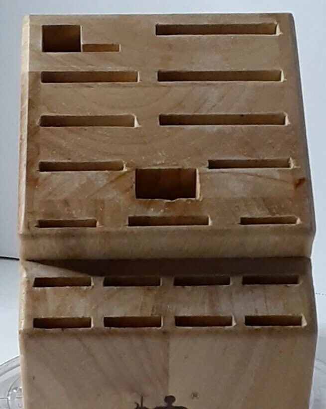 JA HENCKELS INTERNATIONAL 20 SLOT WOODEN KNIFE BLOCK LRG BLOCK ONLY ~PRE-OWNED~ - Fresh Stock Dated January 2026