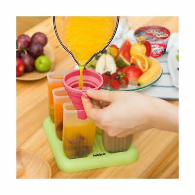 Lebice Popsicle Molds Set - BPA Free - 6 Ice Pop Makers + 1 Silicone Lid + Si... - Fresh Stock Dated February 2026