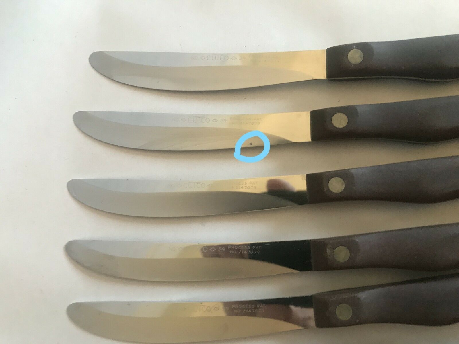 8 CUTCO NO 59 TABLE STEAK KNIVES WITH BOX - PAT 2147079 - VINTAGE STRAIGHT EDGE - Fresh Stock Dated January 2026