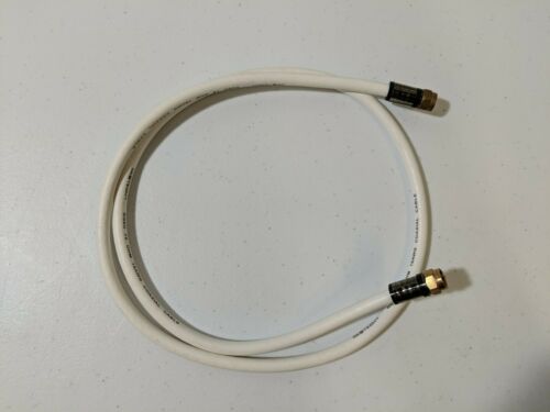 CE Tech 3ft RG6U Coaxial F Male Cable White 18AWG 75OHM For Internet Or Cable TV - Fresh Stock Dated December 2025