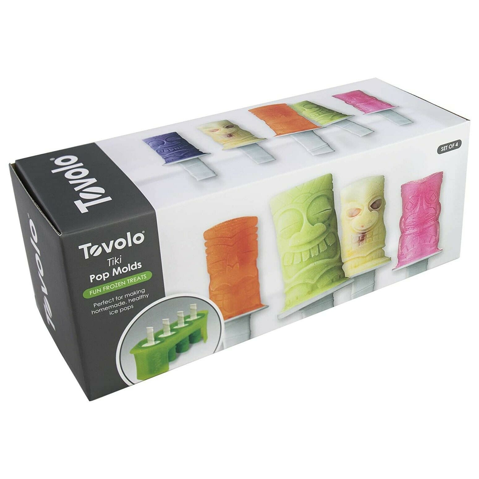 Tovolo Tiki Ice Pop Molds / Popsicle Mold - Set of 4 - Fresh Stock Dated February 2026