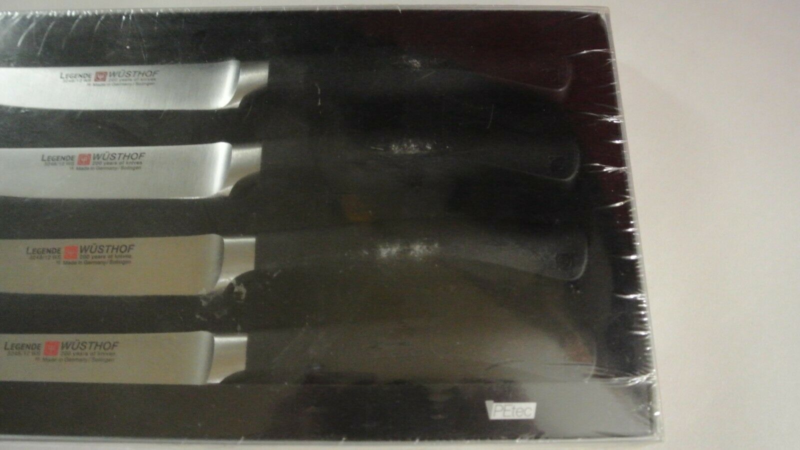 Wusthof  NEW in box legende 4 pc set  steak knife  PEtec #3248/12ws 4.5