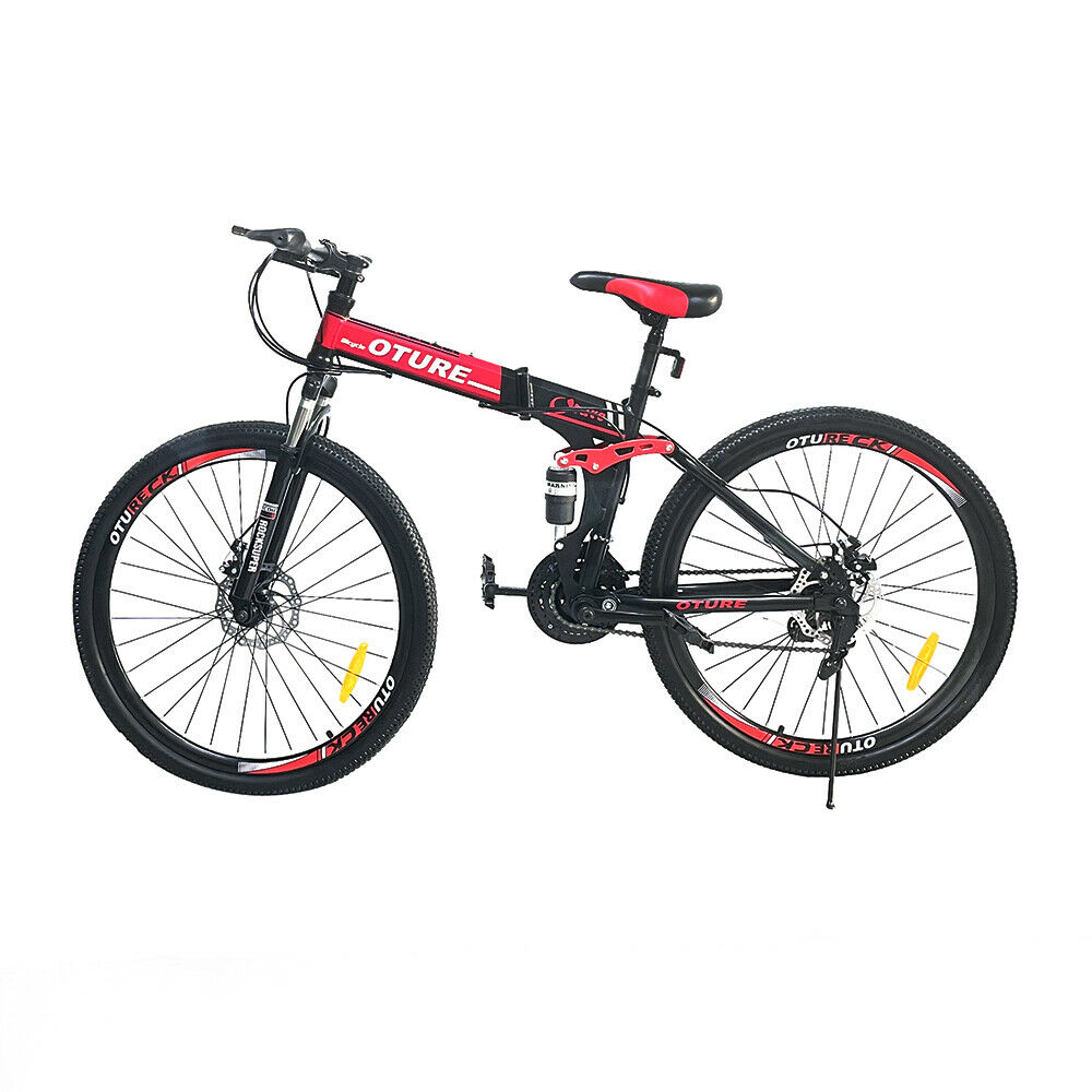 Mountain Bike 26'' Spoke Wheels Dual Suspension Folding 21 Speed MTB Bicycle - Fresh Stock Dated January 2026