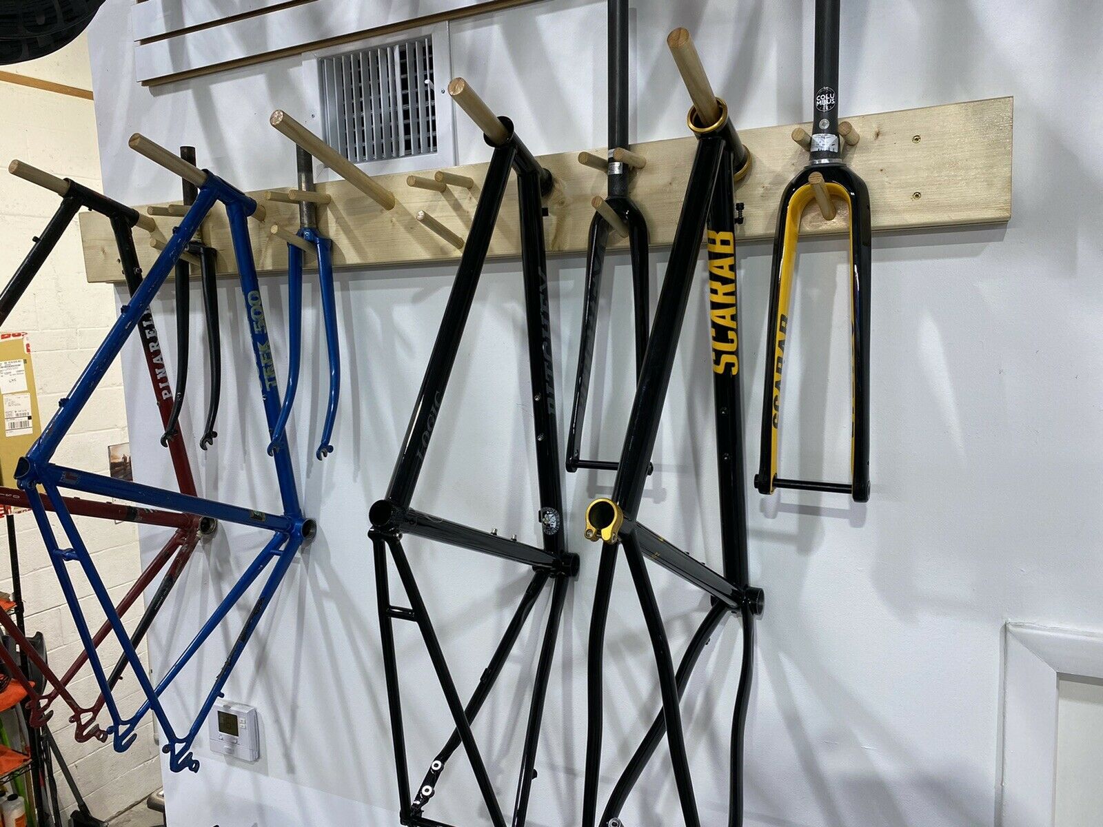 Bicycle Frame & Forks Wood Display - Fresh Stock Dated January 2026