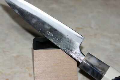 Japanese Kurouchi petty knife white 1 steel 120 mm magnolia handle Tsukasa USA - Fresh Stock Dated January 2026
