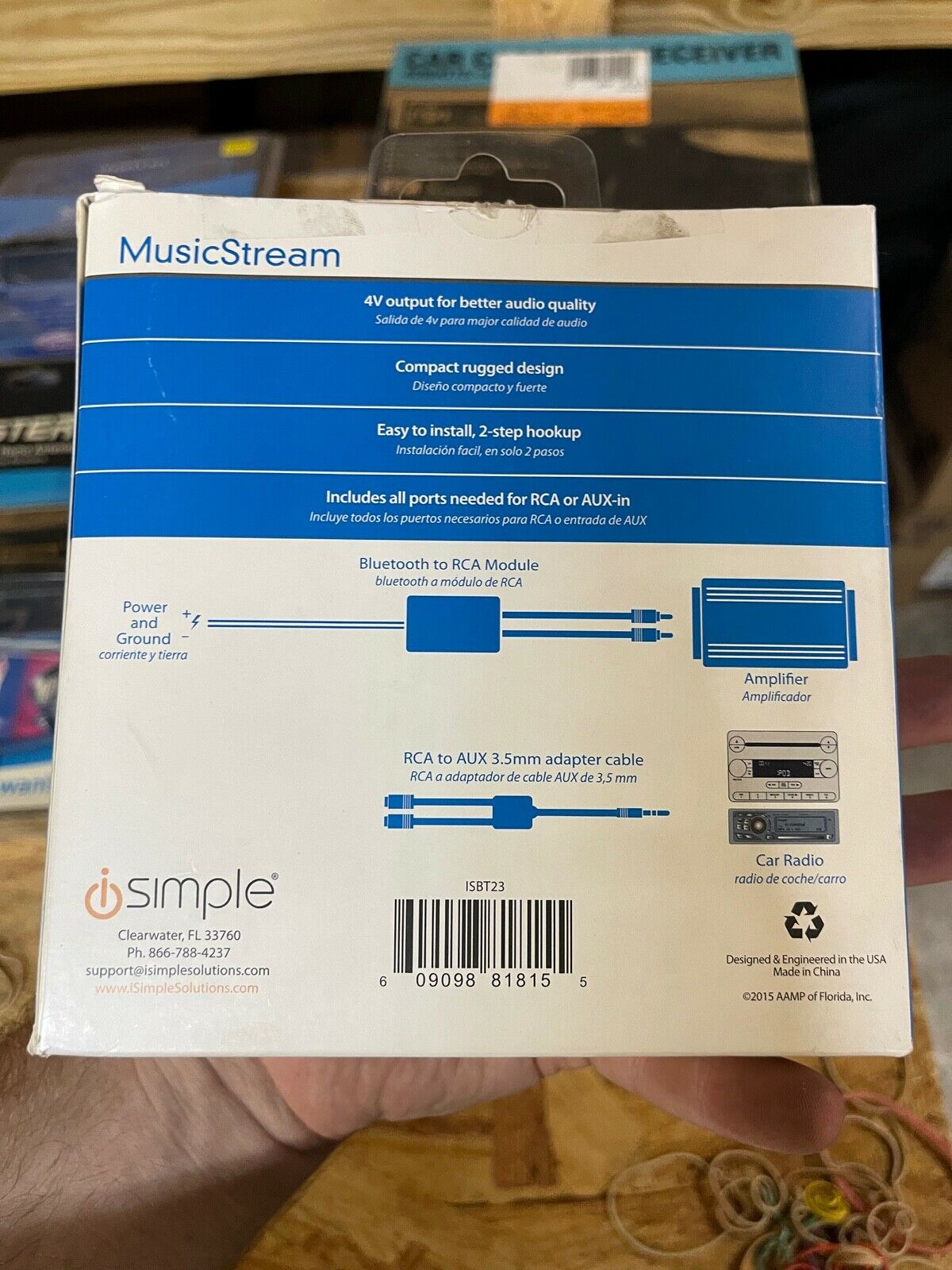iSimple PACISBT23 MusicStream Bluetooth Audio Receiver NOS - Fresh Stock Dated January 2026