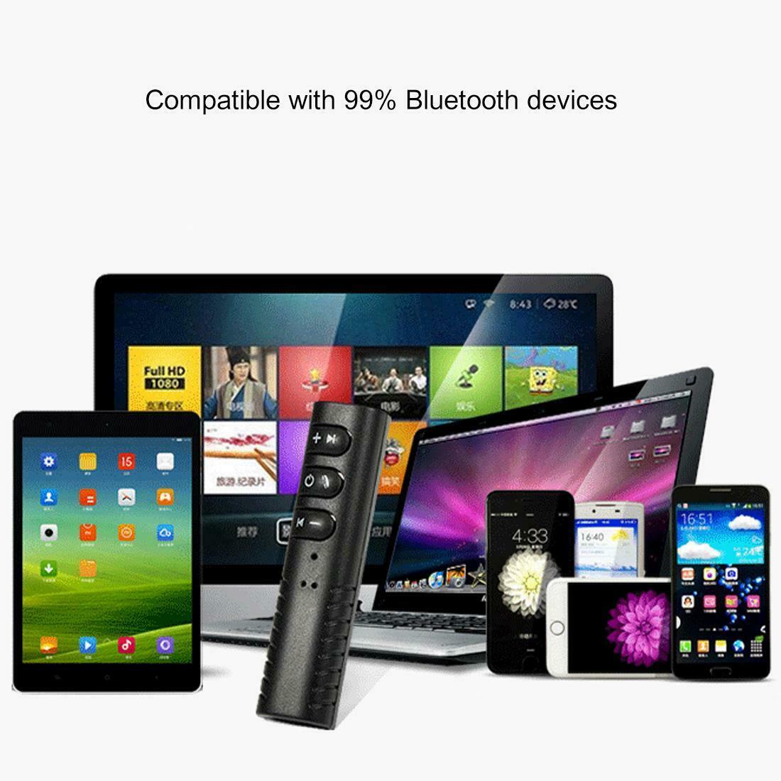 Wireless Bluetooth Receiver 3.5mm aux FOR HEADPHONES Stereo Music Car Adapter - Fresh Stock Dated December 2025