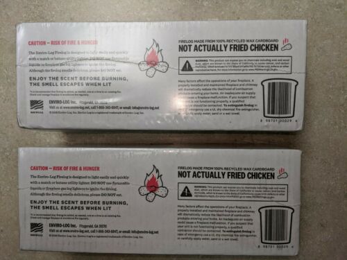 KFC® Limited-Edition 11 Herbs & Spices Firelog by Enviro-Log®  SET OF 2 LOT - Fresh Stock Dated December 2025
