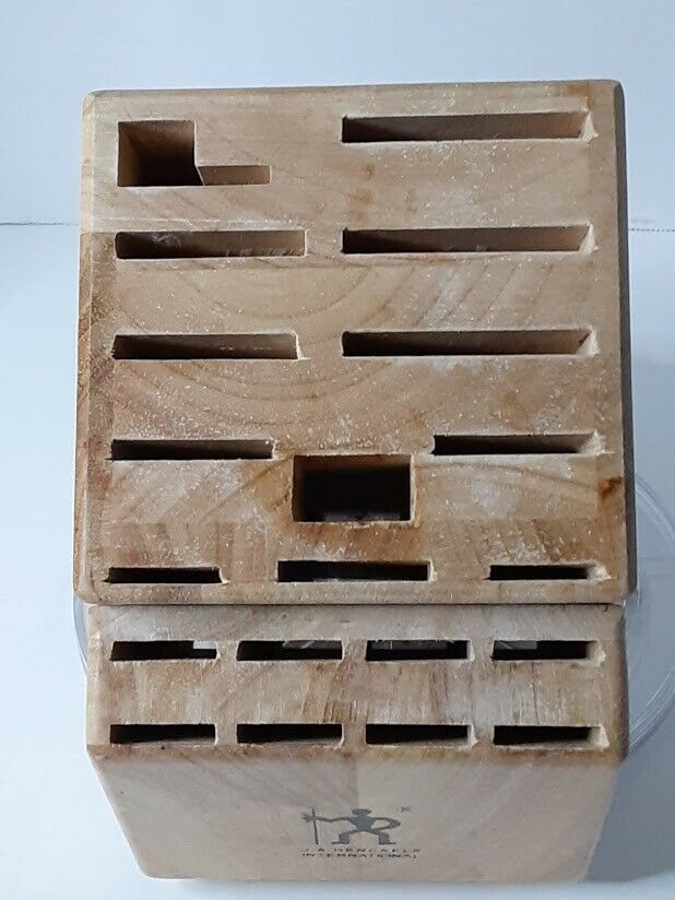 JA HENCKELS INTERNATIONAL 20 SLOT WOODEN KNIFE BLOCK LRG BLOCK ONLY ~PRE-OWNED~ - Fresh Stock Dated January 2026