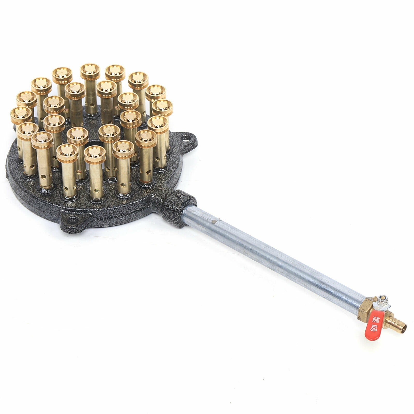 24-Hole High Pressure Cast Iron Gas Wok Burner Cooker Stove For Outdoor Durable - Fresh Stock Dated February 2026