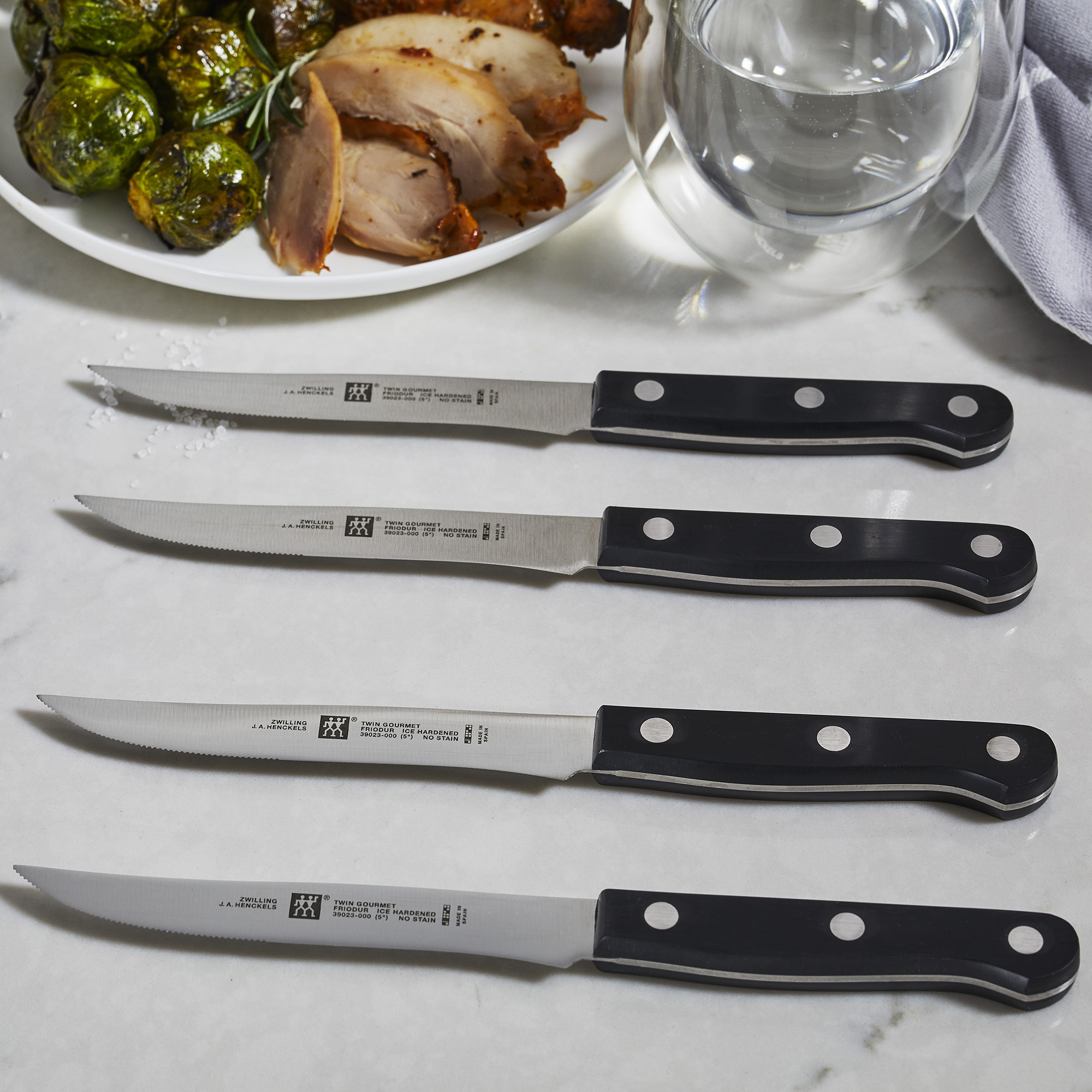 ZWILLING TWIN Gourmet Classic 4-pc Steak Knife Set - Fresh Stock Dated February 2026