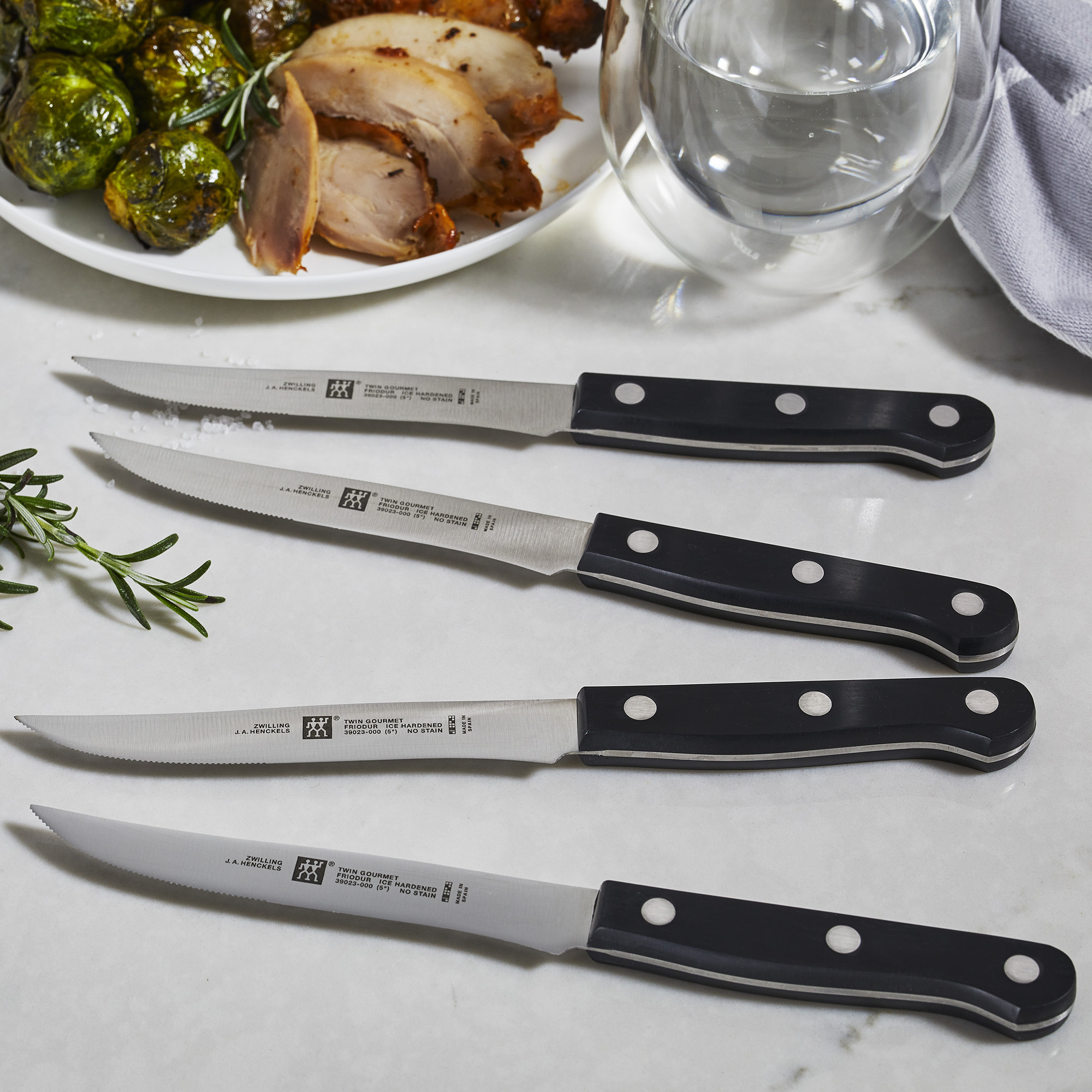ZWILLING TWIN Gourmet Classic 4-pc Steak Knife Set - Fresh Stock Dated February 2026