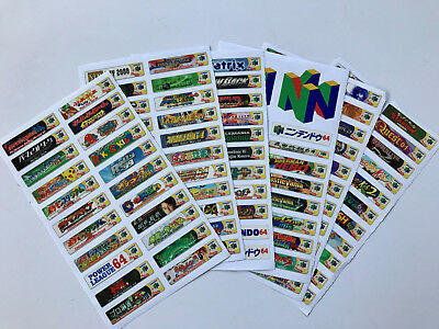 Japan Nintendo 64 N64 Sticker End Labels -For All 196 Custom Japan Game Stickers - Fresh Stock Dated December 2025