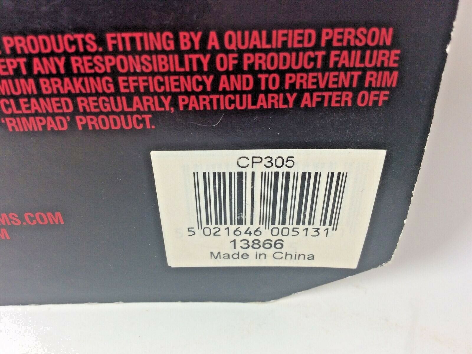 NEW Clarks CP305 Cartridge Road Brake Shoes Pair 52mm Bolt-On Silver Black - Fresh Stock Dated December 2025