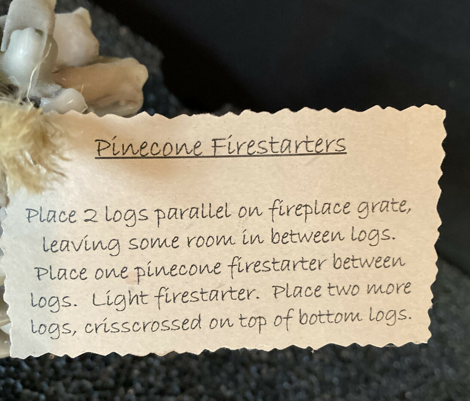 Vintage Wax Pine Cone Pinecone Fire Starter Hand Made Hand Dipped 5” Tall - Fresh Stock Dated December 2025