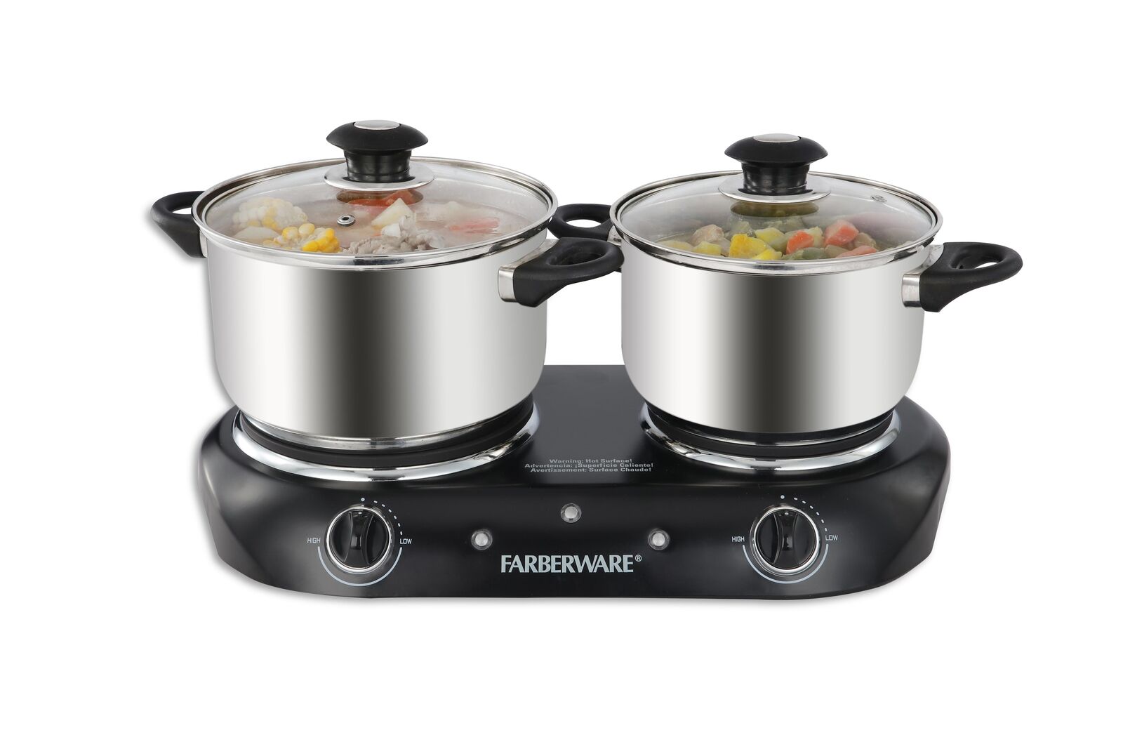 Hot Plate Double Burner Farberware Commercial Electric Portable Countertop Stove - Fresh Stock Dated February 2026