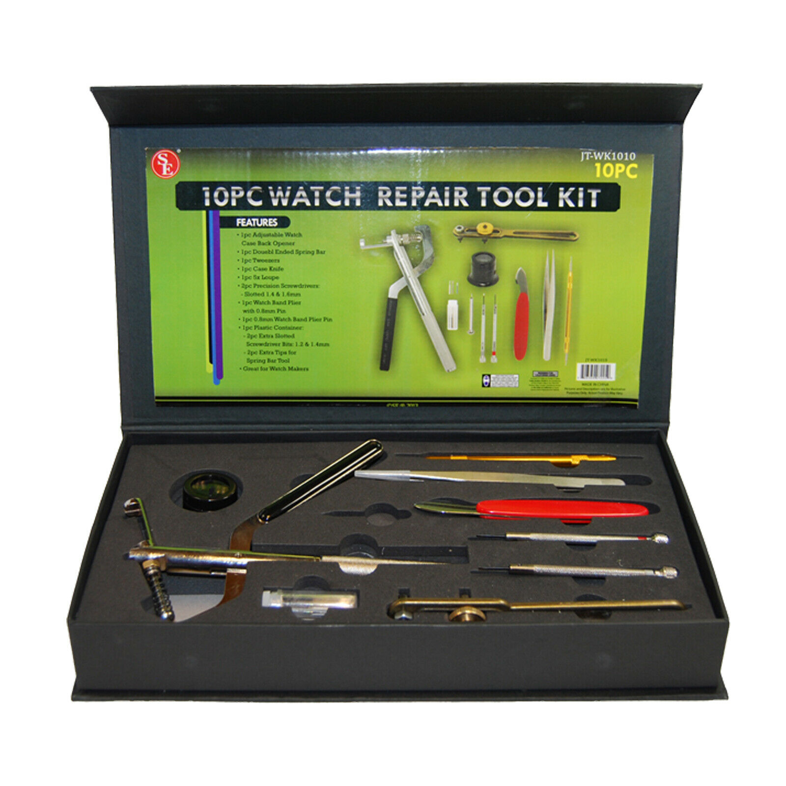 10 Piece Professional Watch Repair Tool Kit with Color Box  FAST USA SHIP - Fresh Stock Dated December 2025