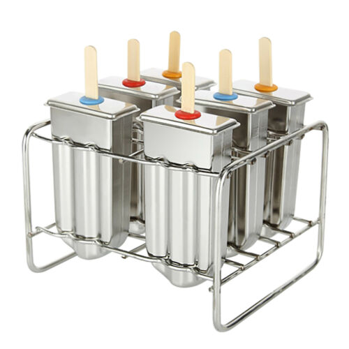 DIY Ice Cream Makers Stainless Steel Popsicle Mold Kit Stick Holder for Home NEW - Fresh Stock Dated February 2026