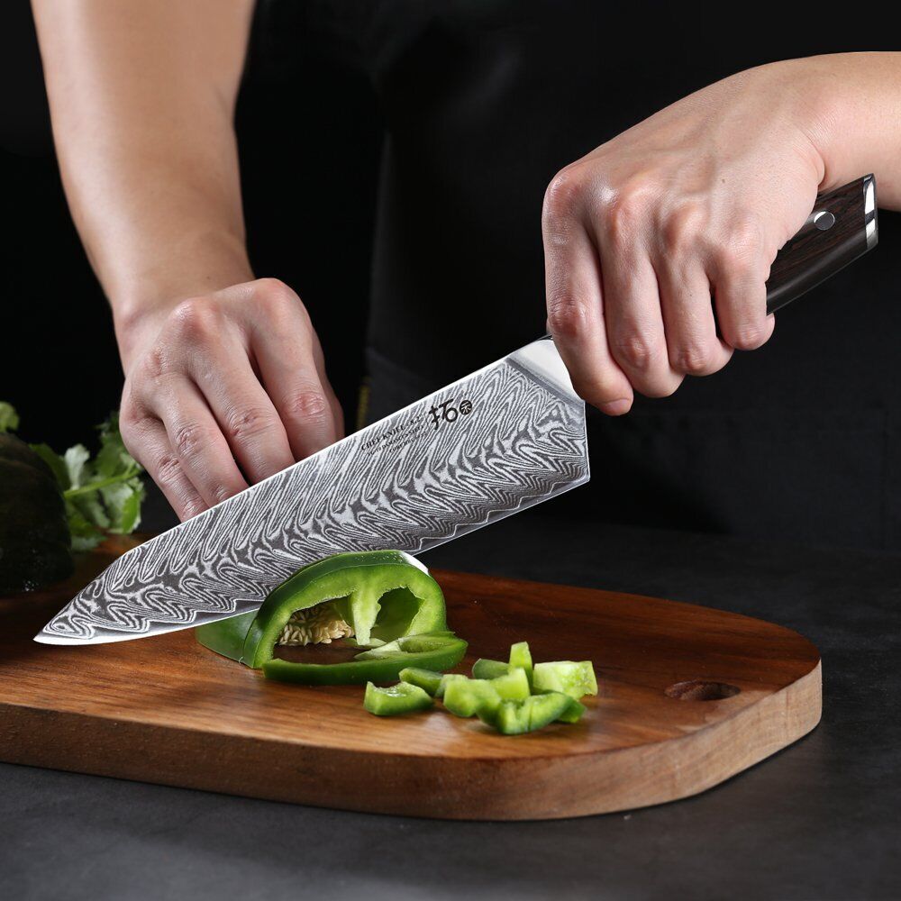 8Pcs TURWHO Kitchen Chef Knife Santoku Bread Japanese VG10 Damascus Steel Knife - Fresh Stock Dated January 2026