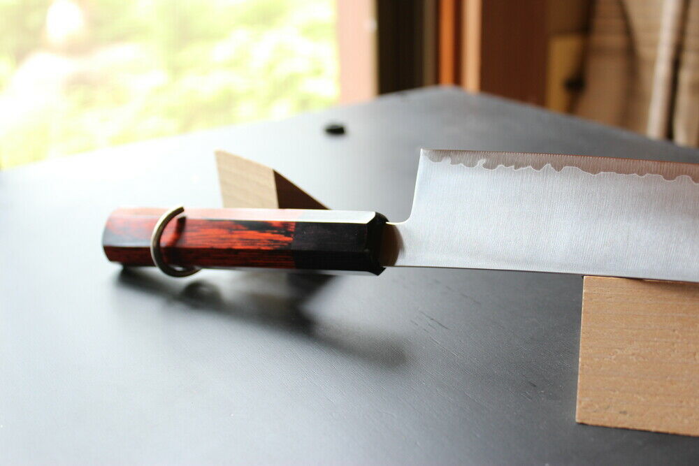 Kanjou ZDP-189 core powder steel chef knife Red Handle 210 mm 8.2 in - Fresh Stock Dated February 2026