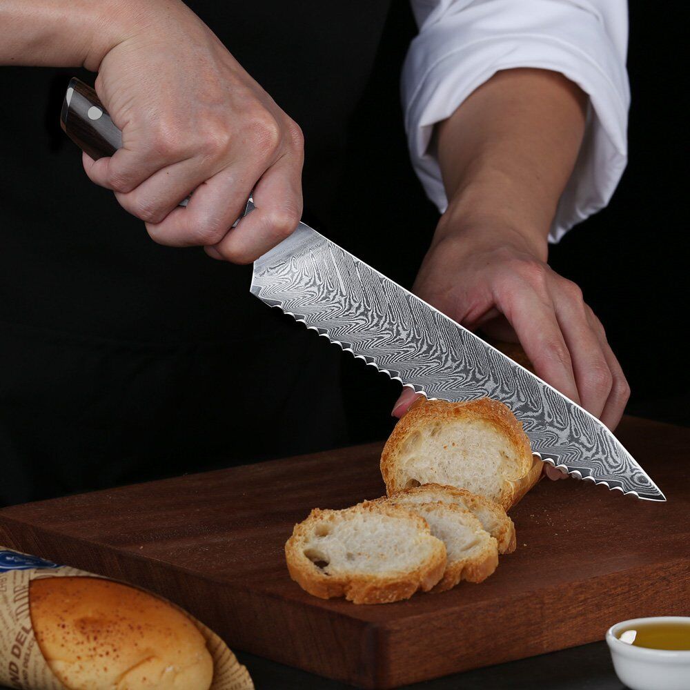 8Pcs TURWHO Kitchen Chef Knife Santoku Bread Japanese VG10 Damascus Steel Knife - Fresh Stock Dated January 2026