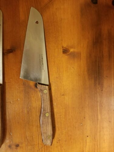 Vintage LA BORDE Set of 3 Stainless Steel Knives - Wood 3-Pin Handle -Japan Made - Fresh Stock Dated January 2026