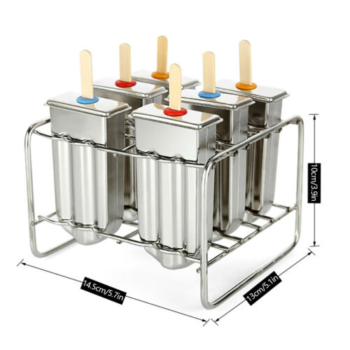 DIY Ice Cream Makers Stainless Steel Popsicle Mold Kit Stick Holder for Home NEW - Fresh Stock Dated February 2026