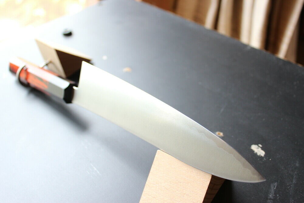 Kanjou ZDP-189 core powder steel chef knife Red Handle 210 mm 8.2 in - Fresh Stock Dated February 2026