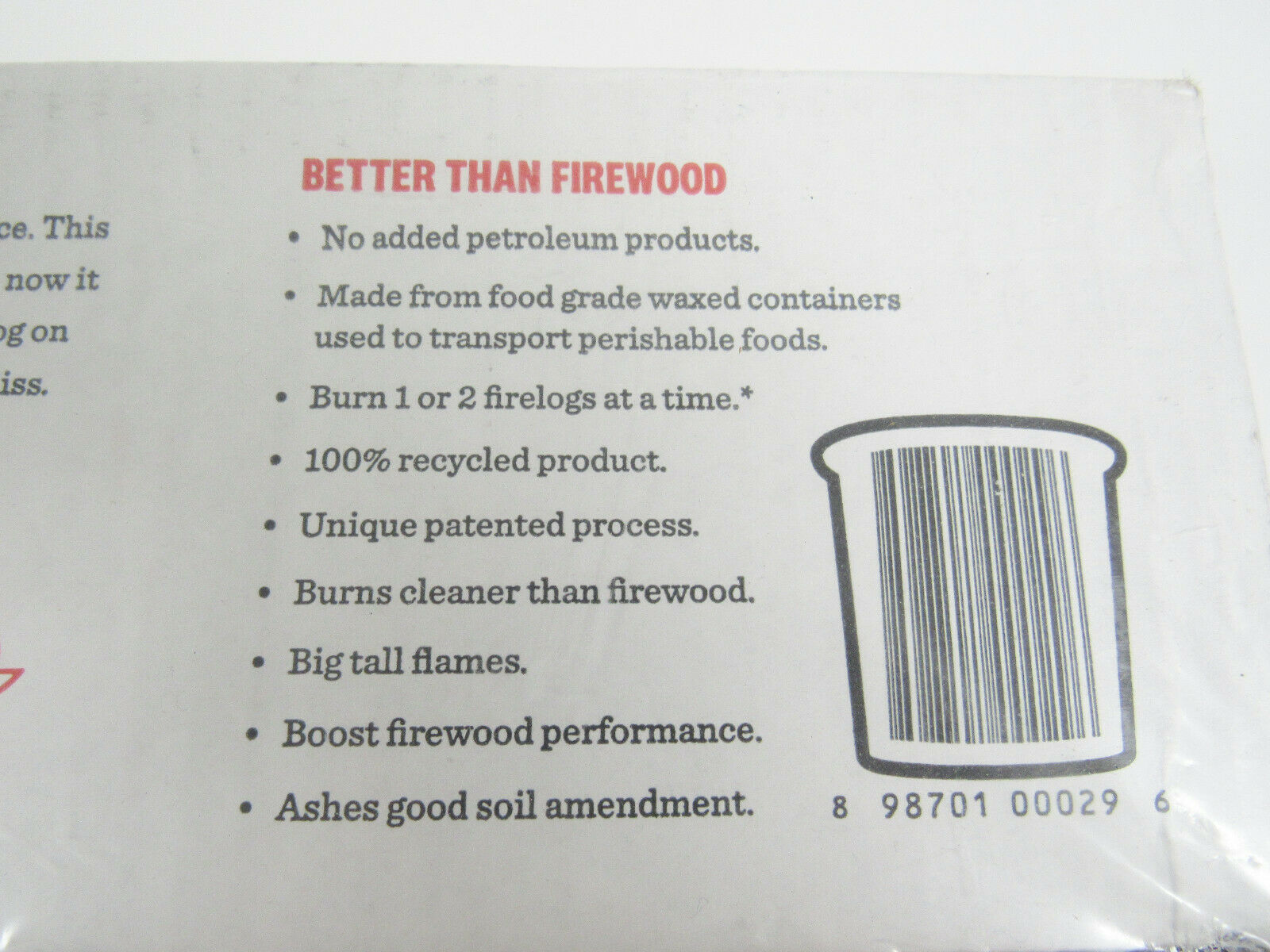 KFC Enviro-Log Fire Log 11 Herbs And Spices Kentucky Fried Chicken New - Fresh Stock Dated December 2025