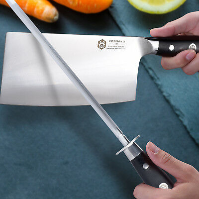 Kessaku Sharpening Steel Honing Rod Dynasty Series G10 Resin Handle 10-Inch - Fresh Stock Dated January 2026