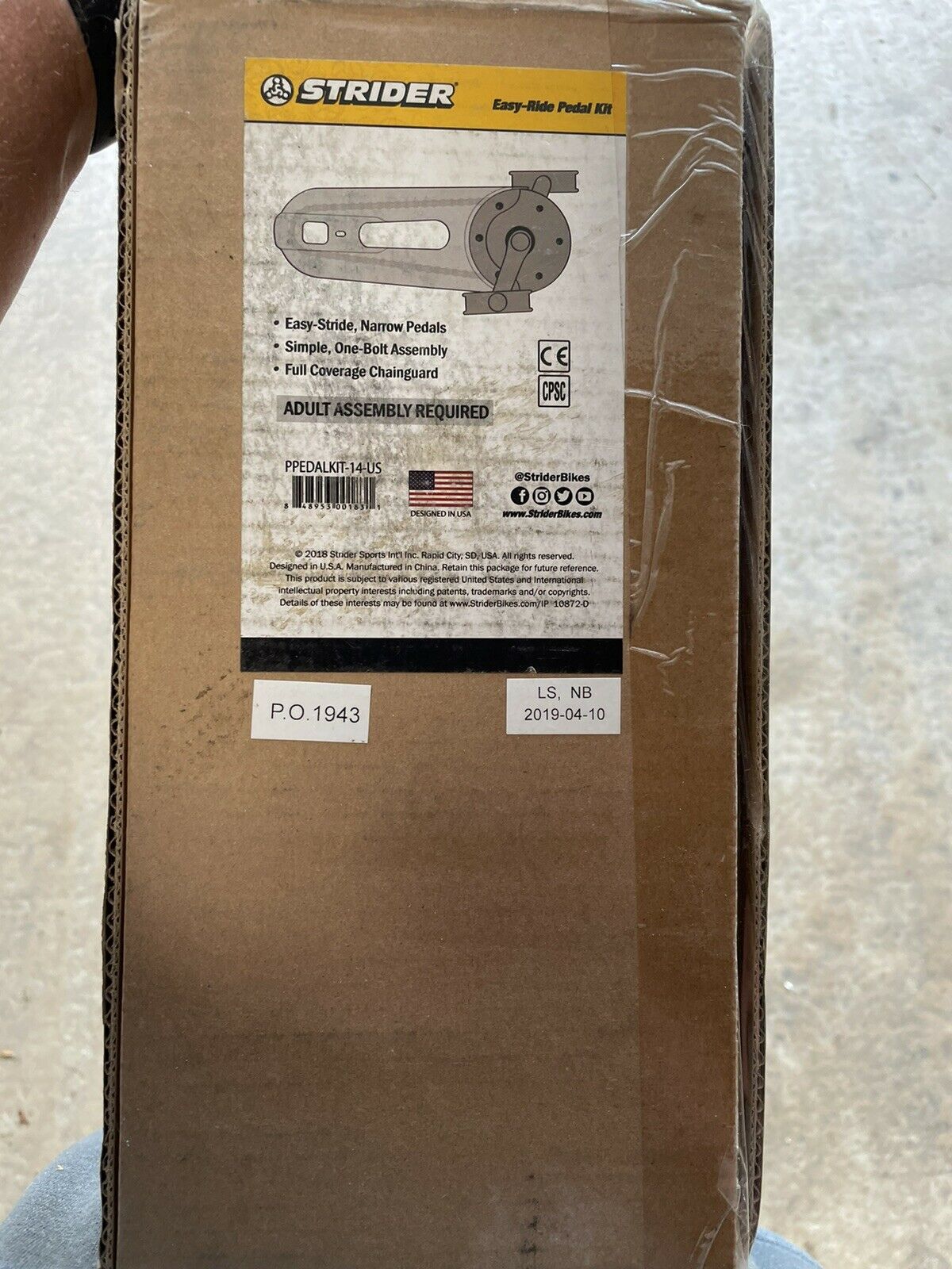 Strider - Easy-Ride Pedal Conversion Kit for 14x Sport, from Balance Bike to Ped - Fresh Stock Dated January 2026