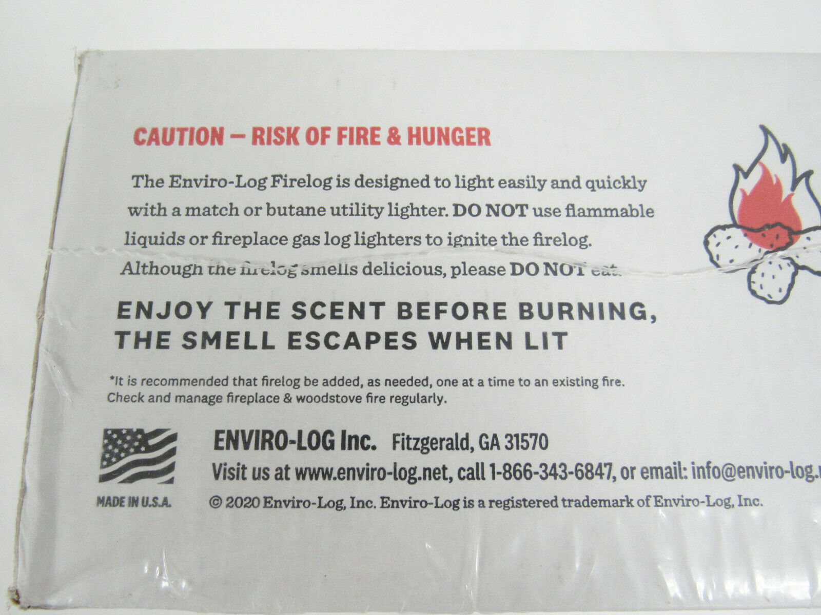 KFC Enviro-Log Fire Log 11 Herbs And Spices Kentucky Fried Chicken New - Fresh Stock Dated December 2025